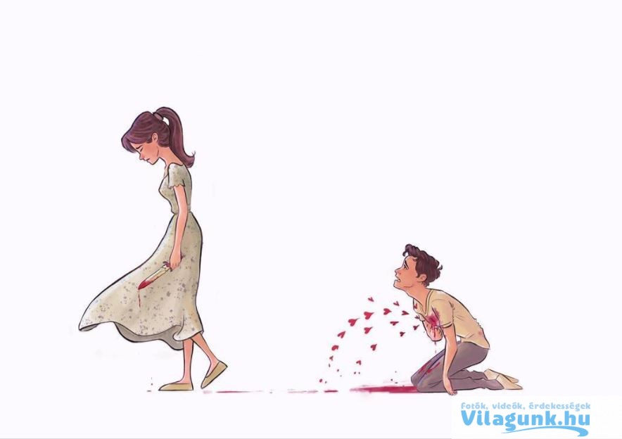 20 1 Szívszorító rajzok, melyek a szerelem legmeghatóbb pillanatait mutatják be