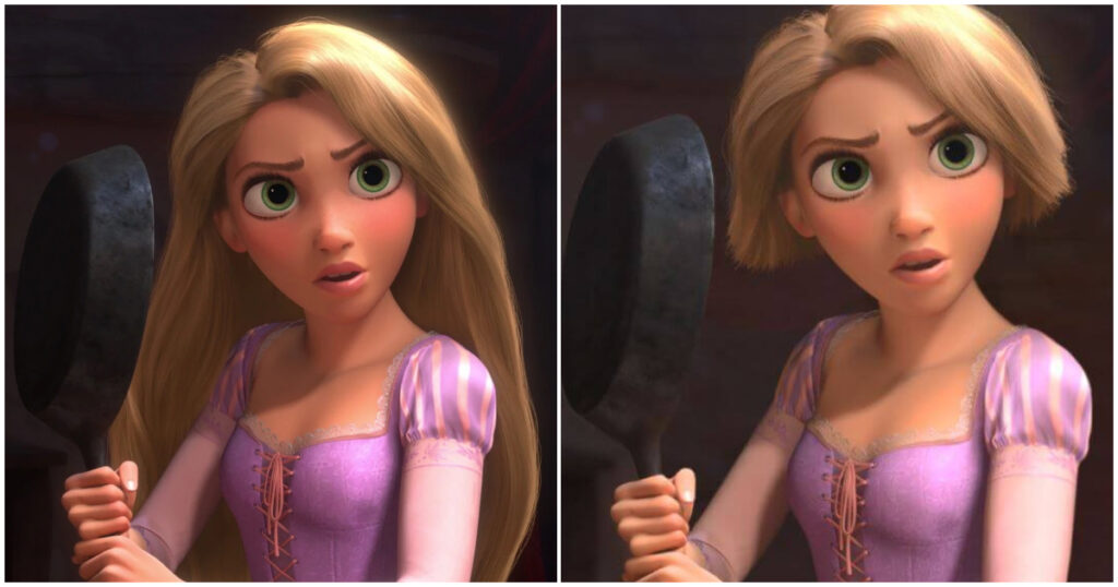 13 12 Így nézne ki a 17 legnépszerűbb Disney hercegnő, rövid hajjal.