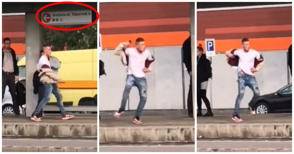 fgngft Random táncba kezdett egy fiatalember egy pesti villamosmegállóban - Íme a videó