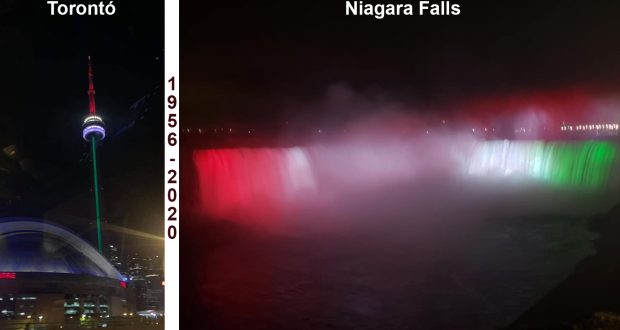 hungarian tricolor niagara falls toronto 620x330 1 Magyar nemzeti színekben pompázott a világhírű Niagara-vízesés