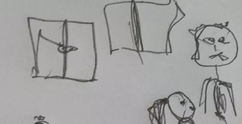 kislany rajz 1 A 7 éves kislány félreérthetetlen pozícióban rajzolta le édesapját. Végre fény derült a megbotránkoztató igazságra