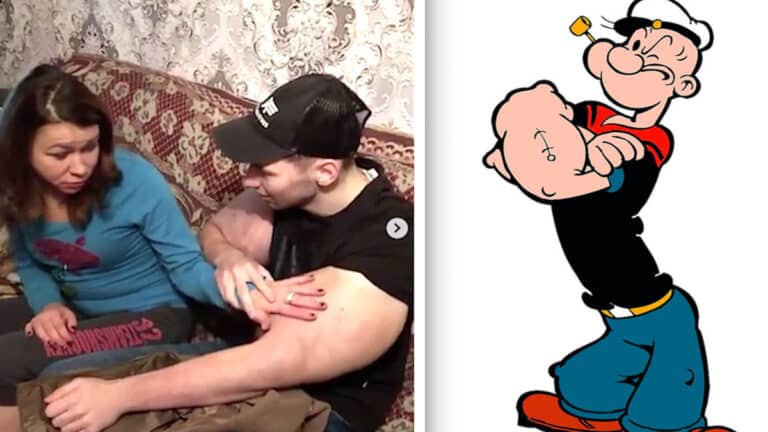 Mérget fecskendezett a bicepszébe. Azért csinálta, hogy úgy nézzen ki, mint Popeye