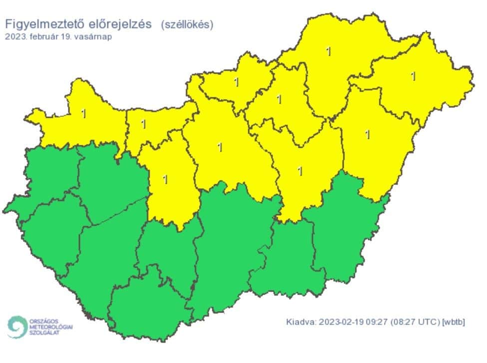 kep 2023 02 19 213549913 Az OMSZ riasztást adott ki. Egyre erősödik a vihar!