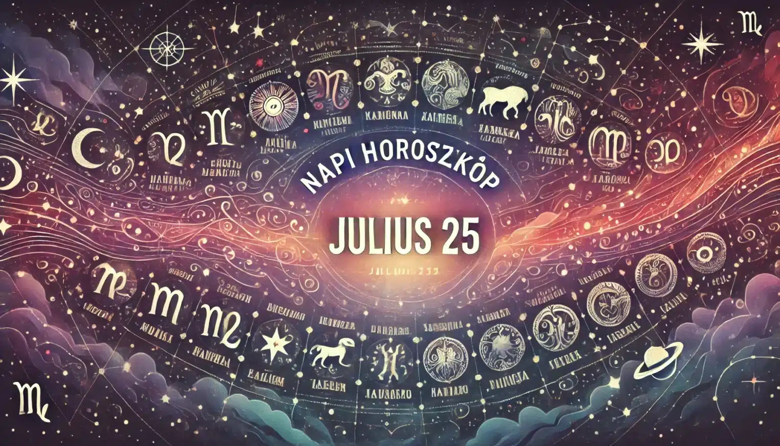 Napi horoszkóp július 25