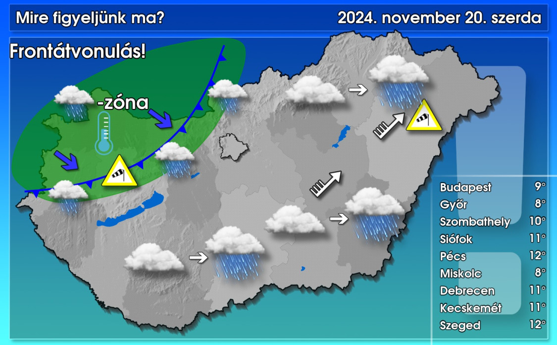 kep 2024 11 20 132226449 12 centi hó! Megjött a pénteki hótérkép. Ez vár Magyarországra!