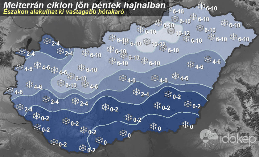 kep 2024 11 20 132349297 12 centi hó! Megjött a pénteki hótérkép. Ez vár Magyarországra!