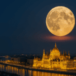 Hód Szuperhold Budapest felett 2025