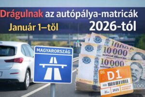 Drágulnak az autópálya matricák 2026-tól