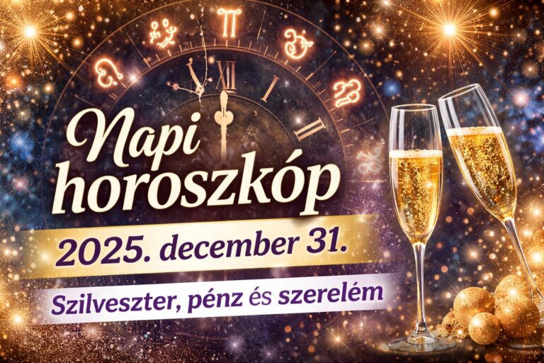 Napi horoszkóp 2025. december 31.: szilveszter éjjel pénzben és szerelemben is érhet meglepetés 1 Napi horoszkóp 2025. december 31.: szilveszter éjjel pénzben és szerelemben is érhet meglepetés