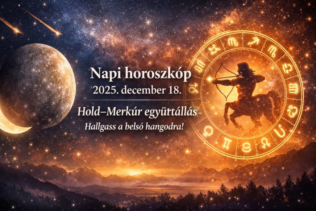 Napi horoszkóp 2025. december 18.: Hold–Merkúr együttállás – hallgass a belső hangodra a nagy döntések napján