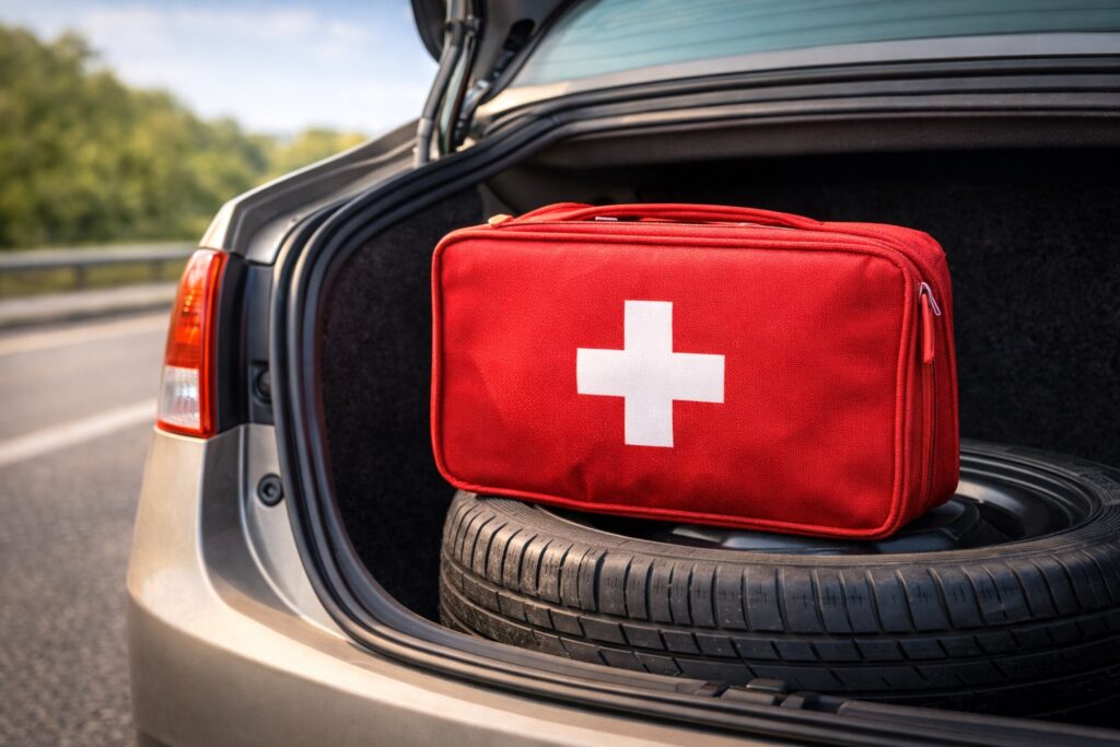 Ezek a kötelező autós felszerelések 2026-ban Magyarországon 3 Elsősegélynyújtó felszerelés