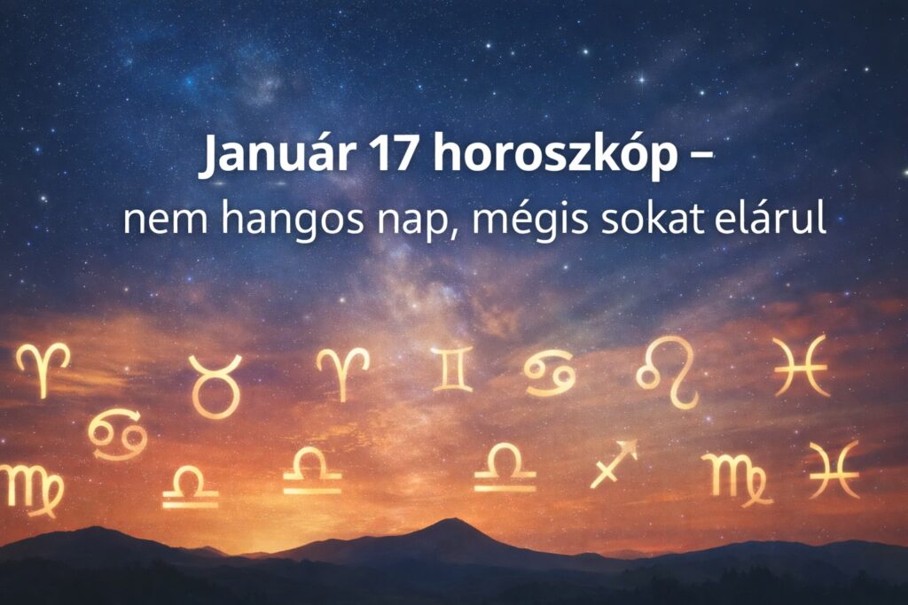 Január 17 horoszkóp – nem hangos nap, mégis sokat elárul