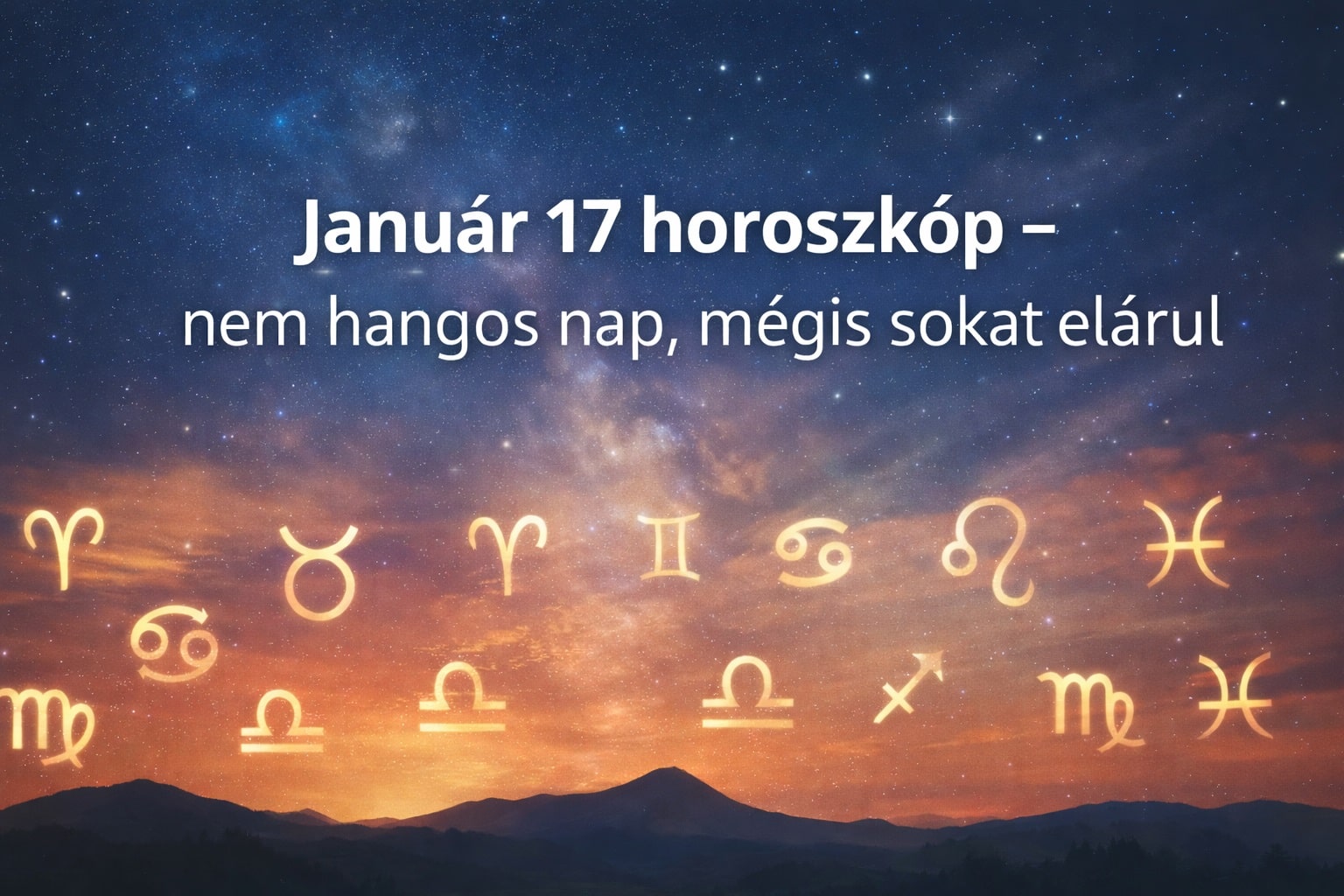 Január 17 horoszkóp – nem hangos nap, mégis sokat elárul