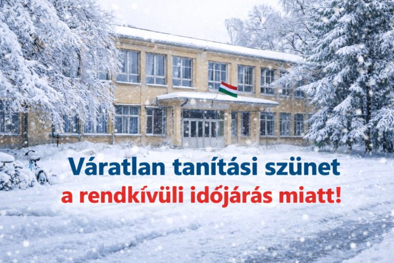 Váratlan tanítási szünet a rendkívüli időjárás miatt: megszólalt a Belügyminisztérium