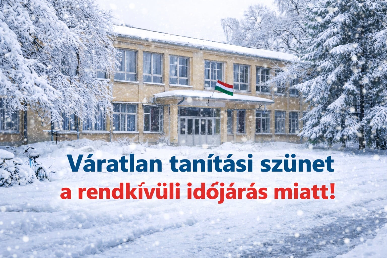 Váratlan tanítási szünet a rendkívüli időjárás miatt: megszólalt a Belügyminisztérium