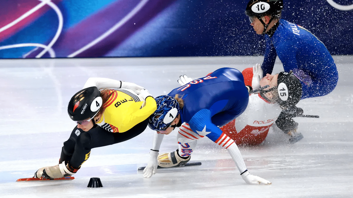 VIDEÓ! Horror az olimpián: Korcsolyapenge hasította fel a lengyel sportoló arcát