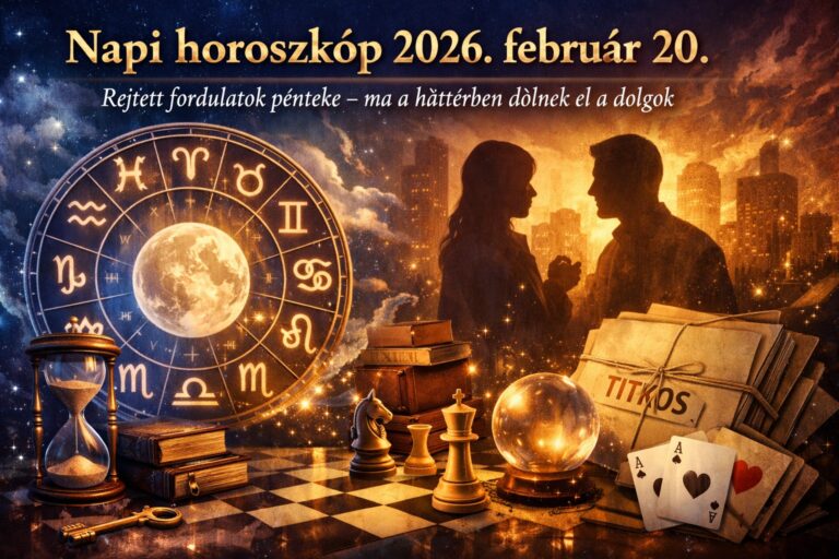 Napi horoszkóp 2026. február 20.