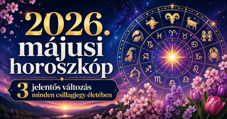 2026 májusi horoszkóp: 3 nagy fordulat érkezik, ami minden csillagjegyet érint